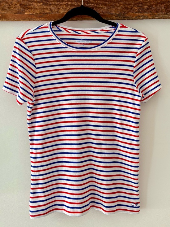 Vineyard Vines Tops - Vineyard Vines—Crewneck Tee-Shirt 100% Cotton, Red/White/Blue Stripes (Medium)